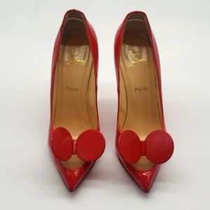 CHRISTIAN LOUBOUTIN SIZE 9 1/2 COLOR RED 100% AUTHENTIC CONDITION USED 1X